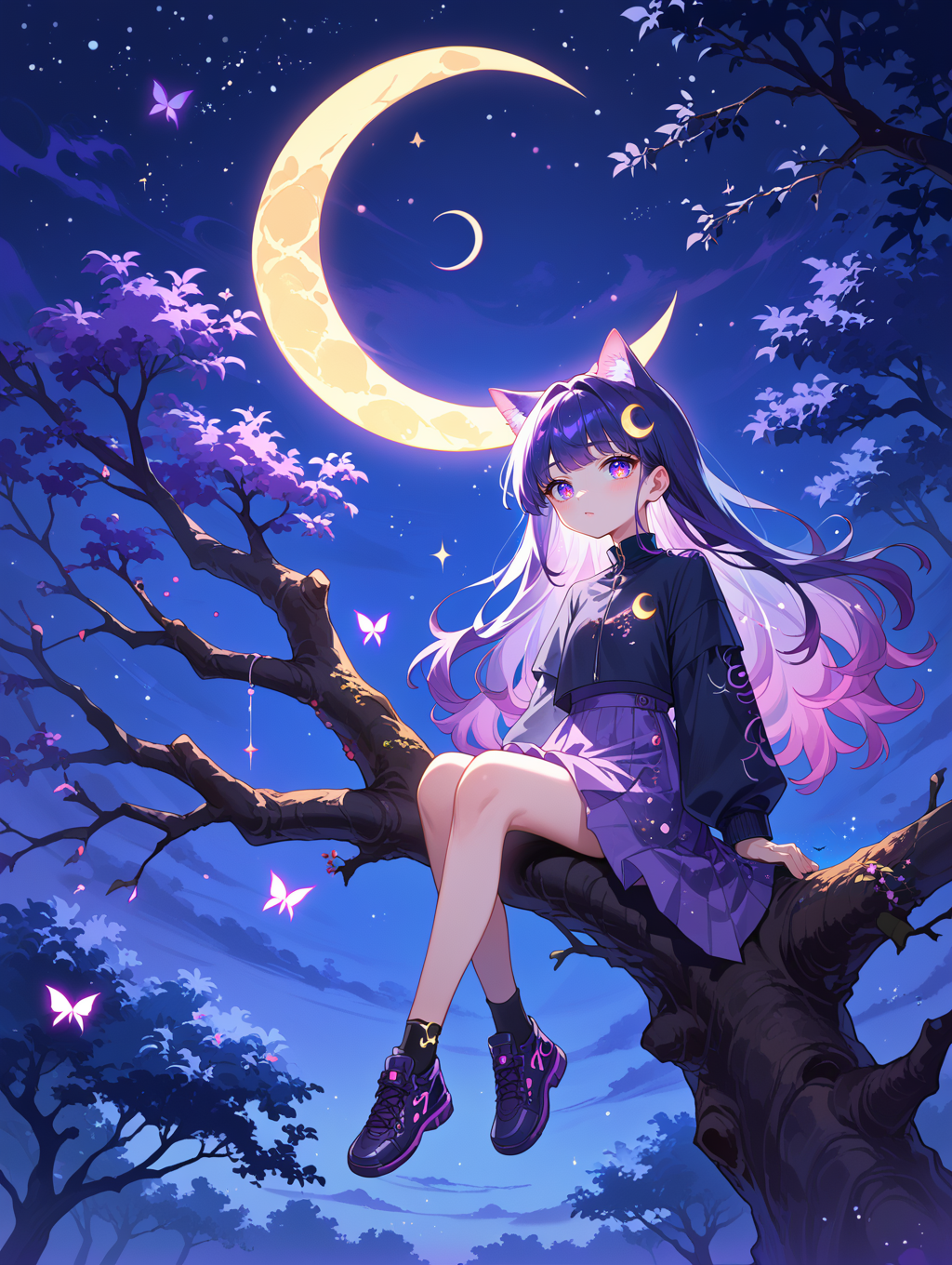 07201-2387323036-score_9, score_8_up, score_7_up,source_anime,_1girl,mixed Korean,Kpop idol, Surreal night scene,silhouette of a cat sitting on a.png